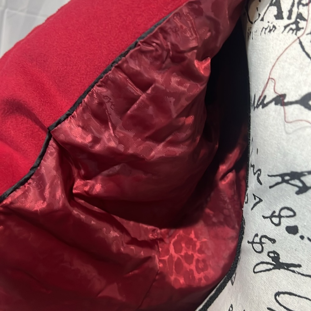 Express Red Collarless Jacket Blazer - image 5